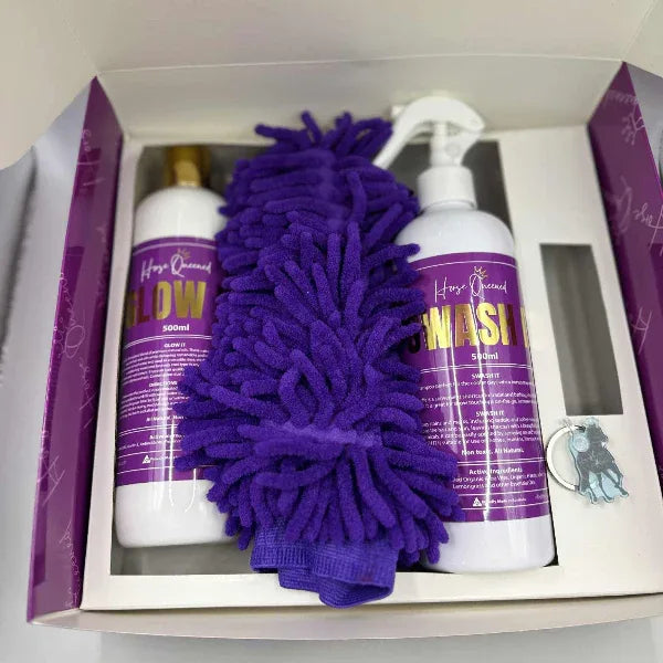 Swash & Glow Horse Grooming Kit – Shine + Clean in One - Horse Queened