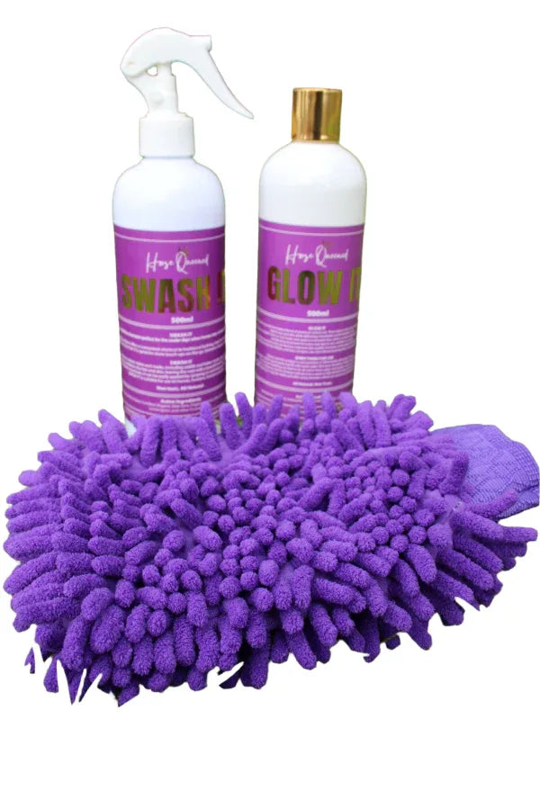 Swash & Glow Horse Grooming Kit – Shine + Clean in One - Horse Queened
