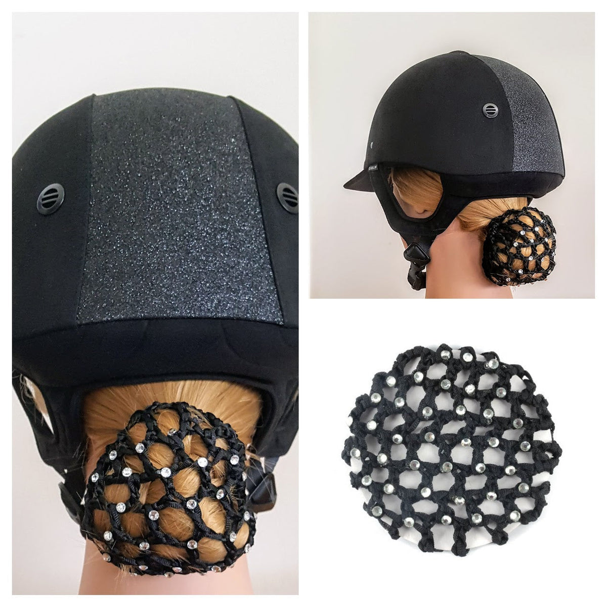 Anka Crystal Hair Net - Black, Hot pink, Navy, Blonde, Pale blue, Grey