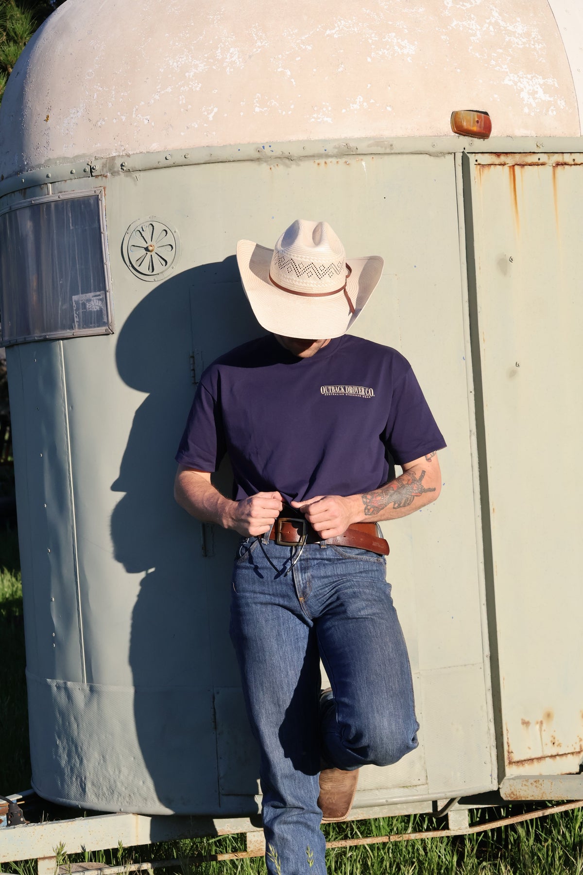 Top End Drover Navy Tee