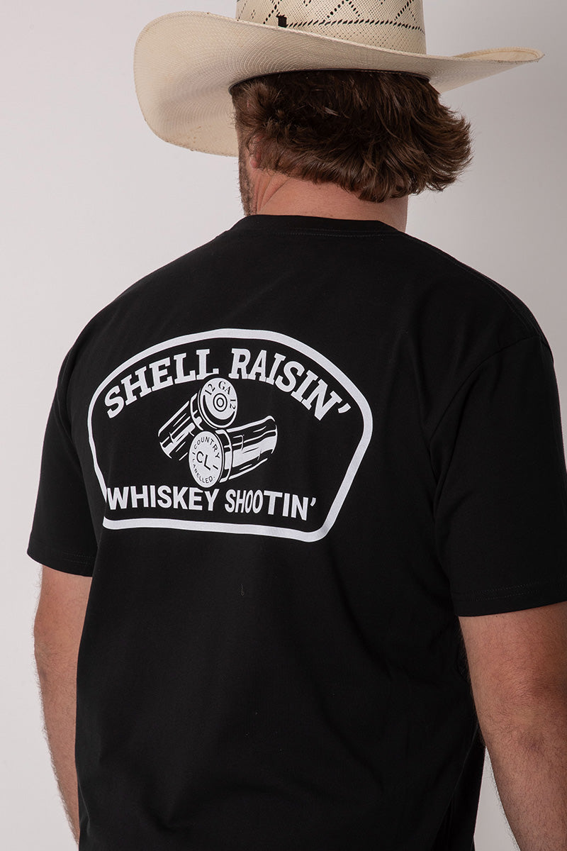 CL T Shirt - Black - Shell Raisin' Whiskey Shootin'