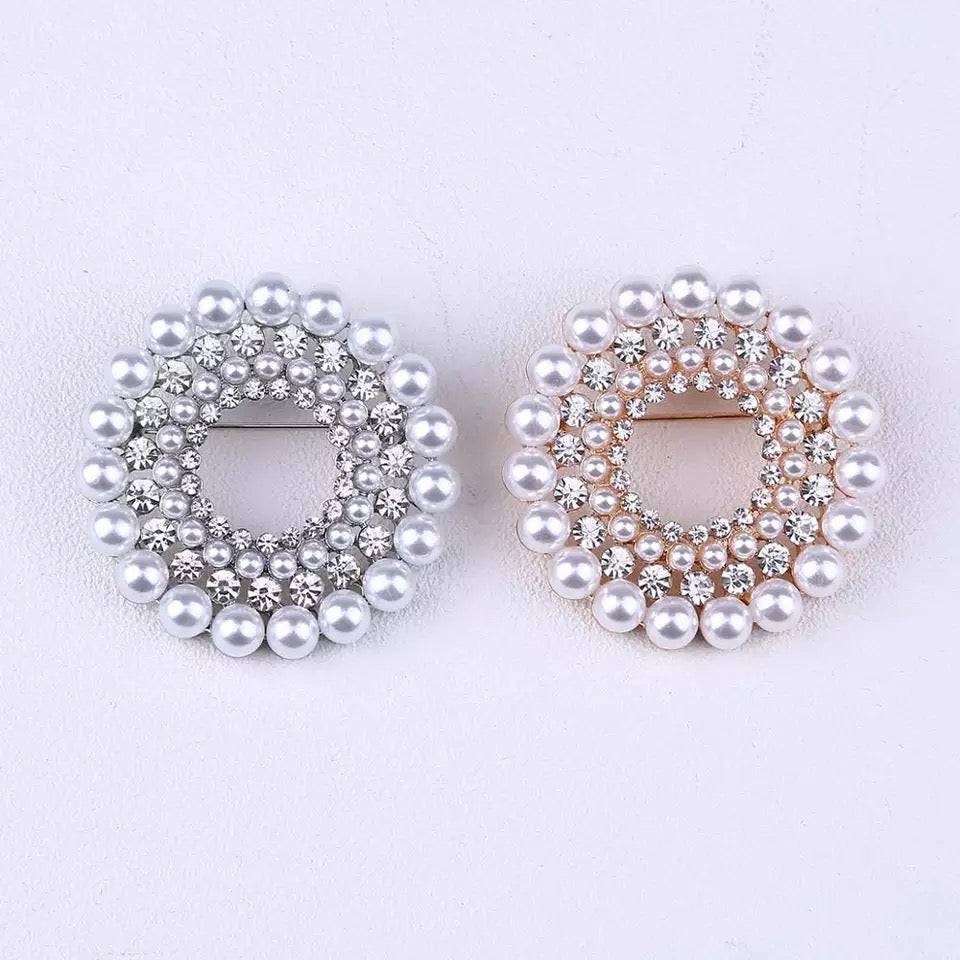 DIORE Pearl brooch in silver or gold - Free postage in Australia