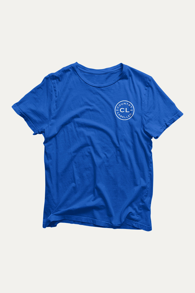Kids Classic Signature CL T Shirt - Royal Blue - White Logo