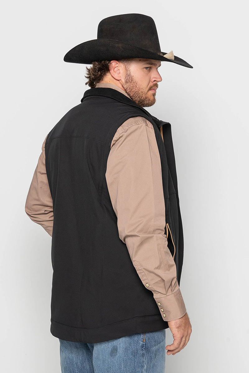 Mens - Maverick - Soft Shell Vest - Black & Tan