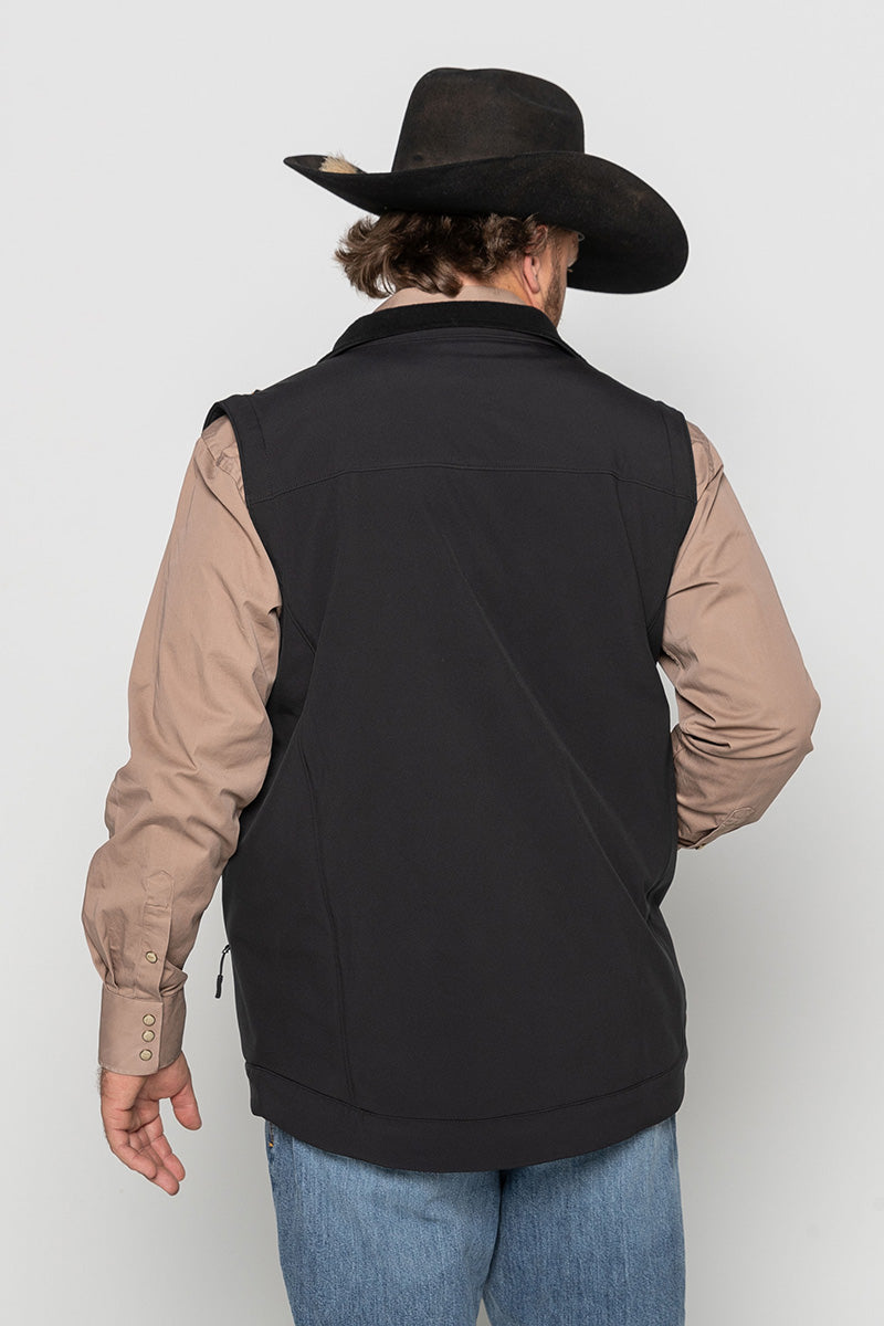 Mens - Maverick - Soft Shell Vest - Black & Tan