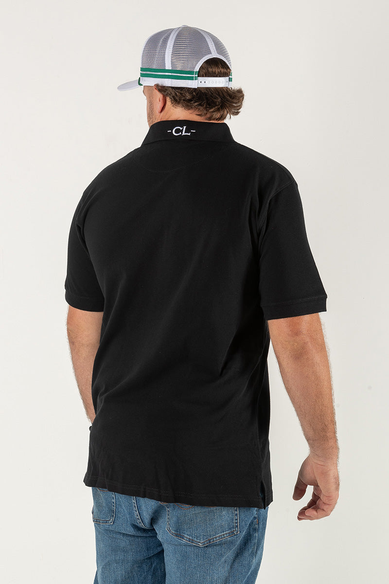 Mens Original Polo shirts - Black - White Logo