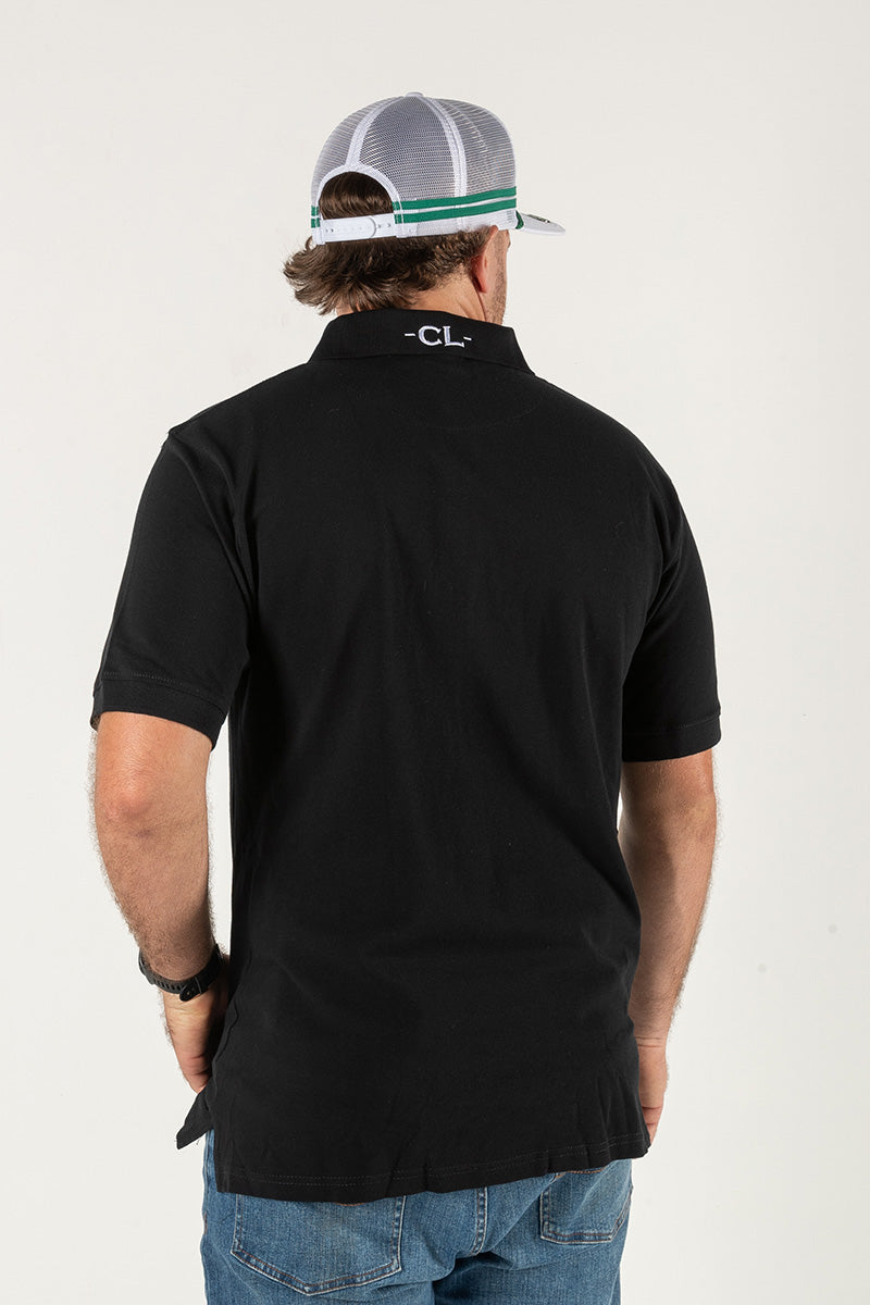Mens Original Polo shirts - Black - White Logo