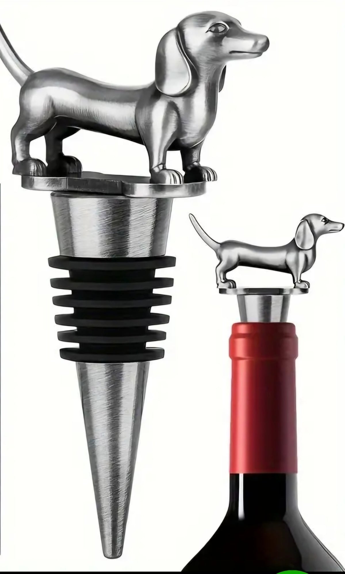 Dachshund Wine Stopper - Bronze or Silver