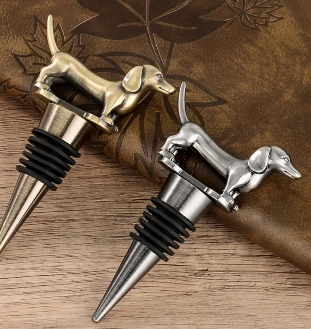 Dachshund Wine Stopper - Bronze or Silver