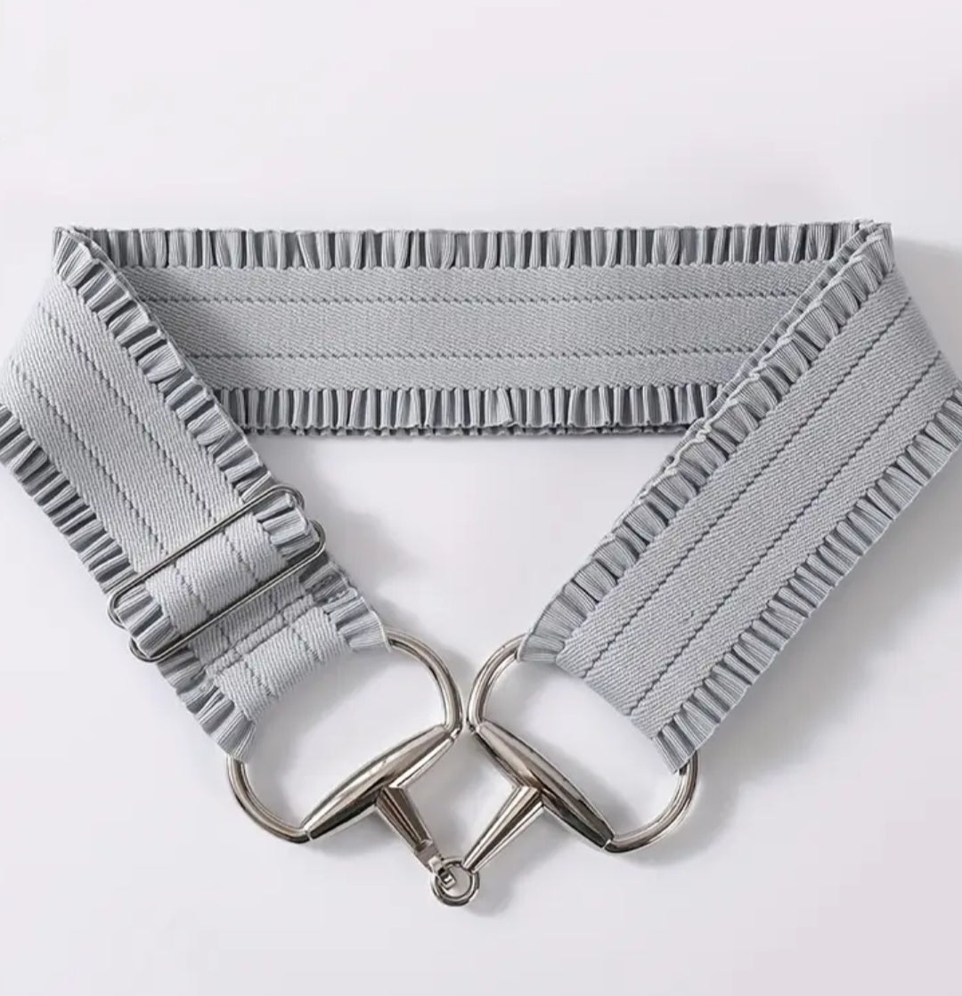 Equestrian Frill Snaffle Belts - Navy, Dusty Pink, Silver/Grey, Black - FREE Post in AU