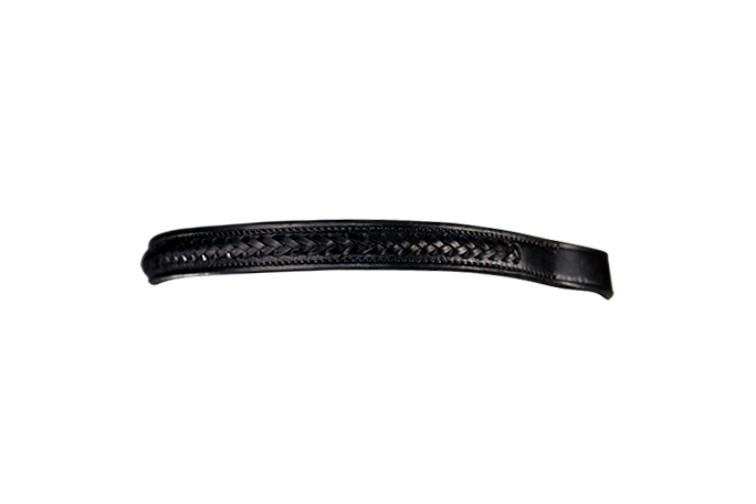 AMANDA PLAITED STRAIGHT - BLACK BROWBAND - Flexible Fit Equestrian Australia