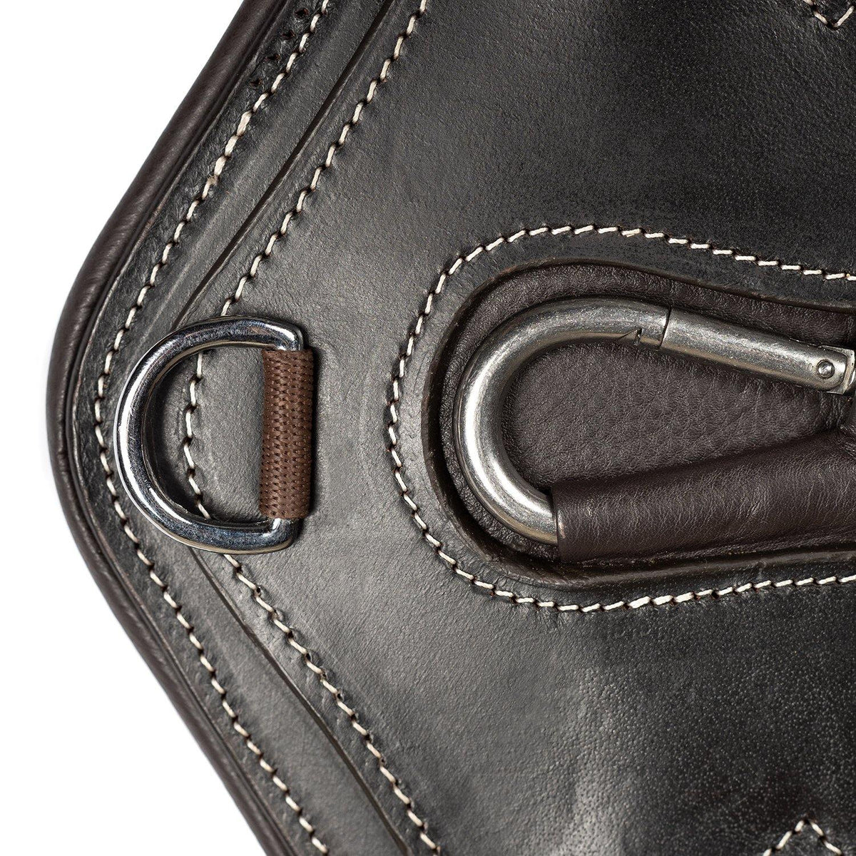 Anatomical Short Stud Girth - Blue & White Elastic