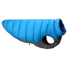 Red Dingo Dog Puffer Jacket Navy & Turquoise