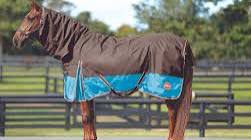 Kozy 1200D Nylon Rug Combo Chocolate & Turquoise