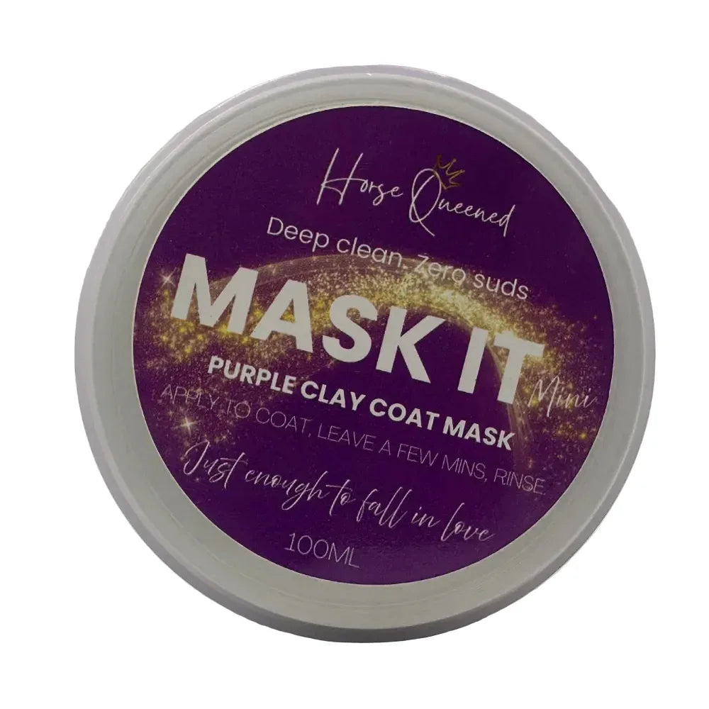 Mask It Purple Clay Mask Spa for Horses | Natural Coat Wash - Horse Queened