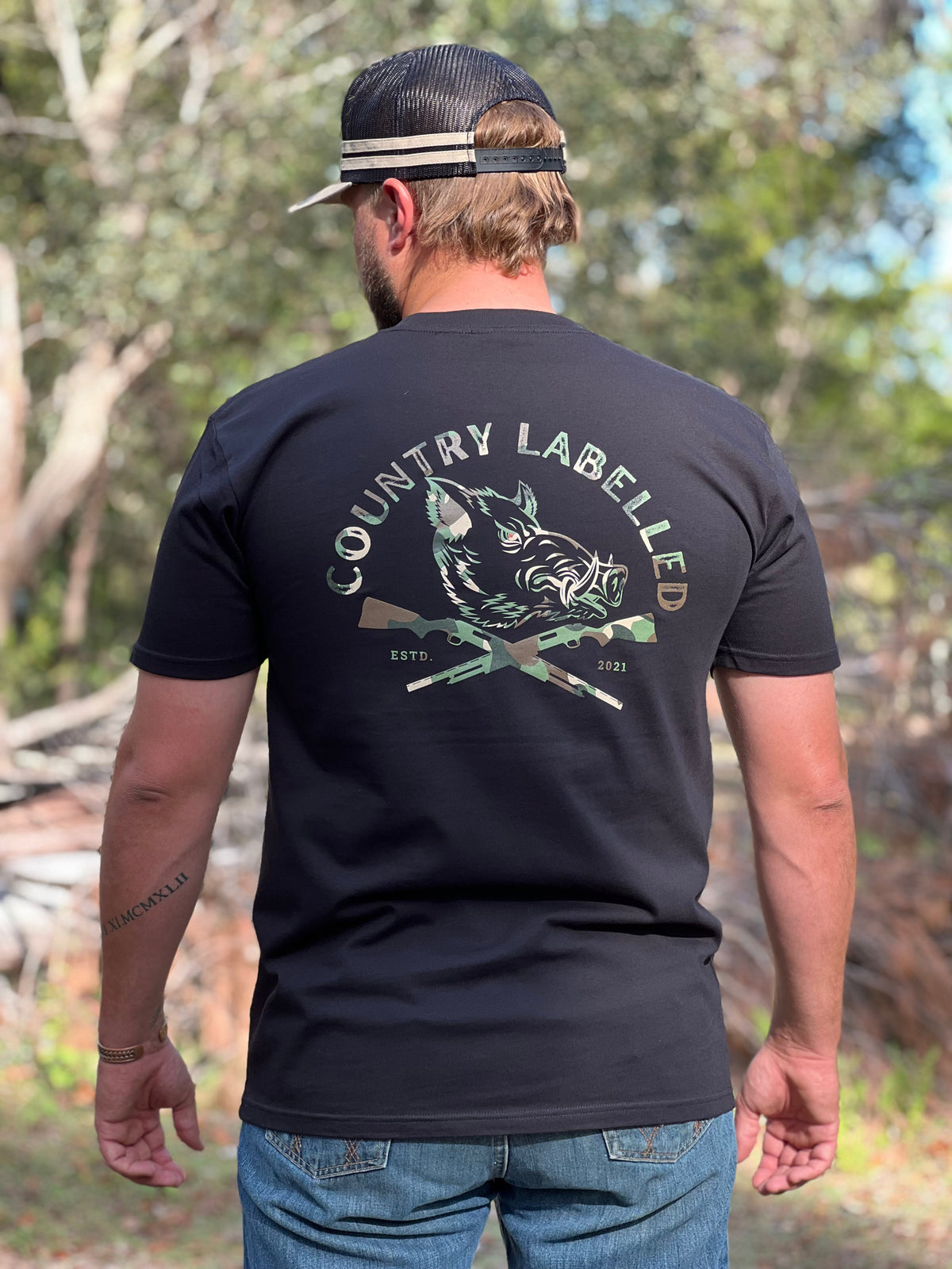 CL T Shirt - Black - Pig Hunting Logo