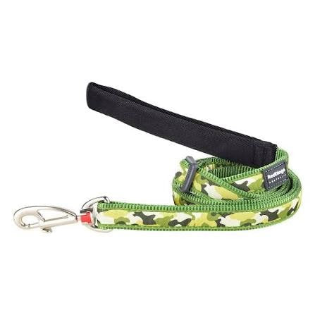 Red Dingo Dog Lead Camouflage Green