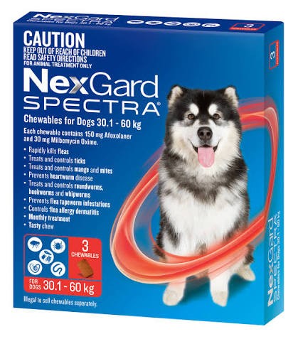Nexgard Spectra Chewables For Dogs 30.1-60kg