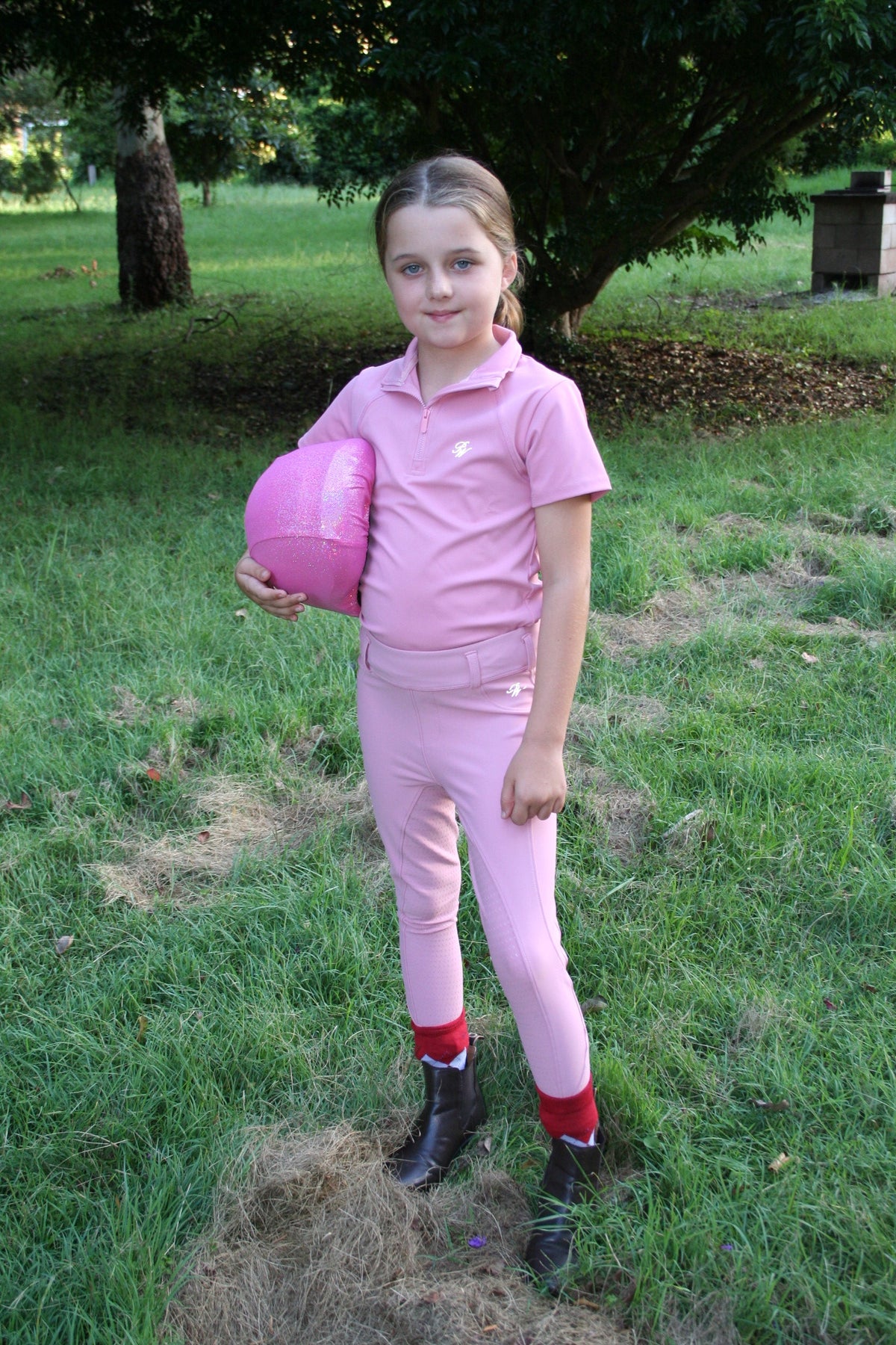 Peter Williams Riding Apparel Riding Pants Luxe Performance Riding Breeches Youth - Pink