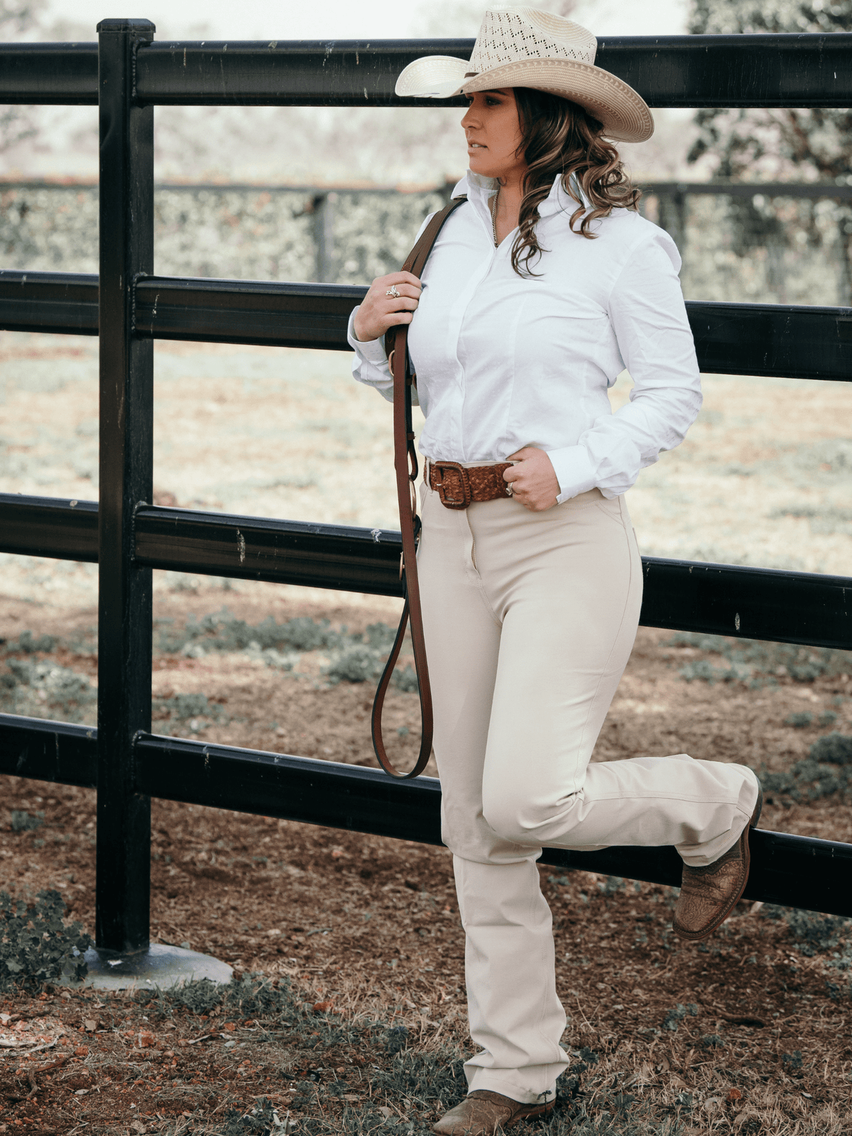 Peter Williams Clermont stock horse pants, cream denim, competition-ready fit