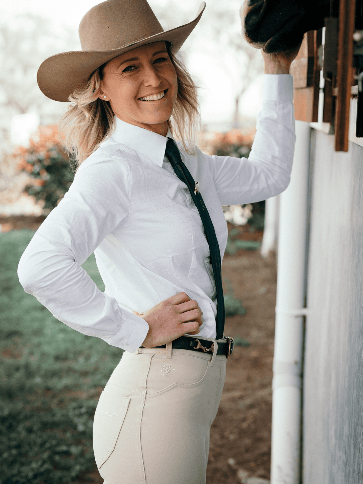 Clermont denim riding pants by Peter Williams, designed for stock horse competition