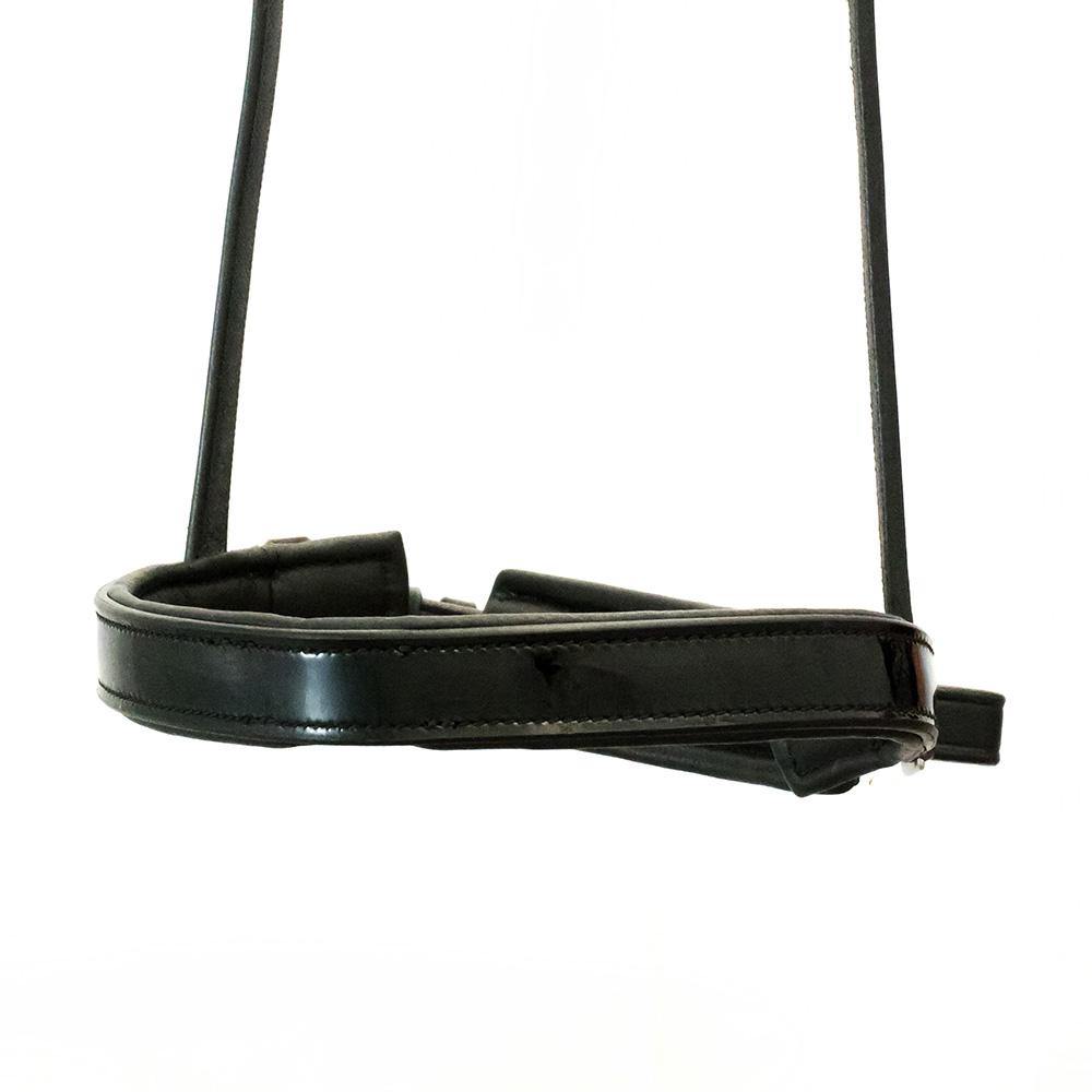 STRAIGHT FLAT PATENT CONVERTER CRANK - BLACK SNAFFLE/DOUBLE NOSEBAND - Flexible Fit Equestrian Australia