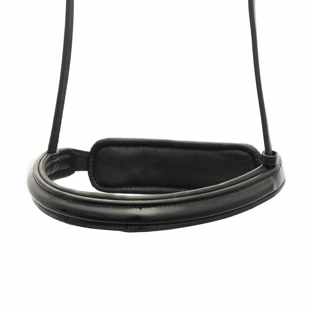 STRAIGHT RAISED PATENT CONVERTER EVENTER - BLACK SNAFFLE/DOUBLE NOSEBAND - Flexible Fit Equestrian Australia