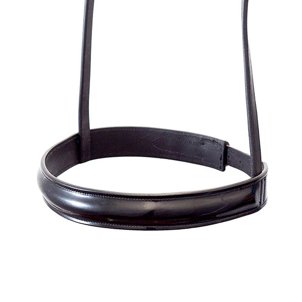 STRAIGHT RAISED PATENT SHOW CAVESSON - BLACK NOSEBAND - Flexible Fit Equestrian Australia