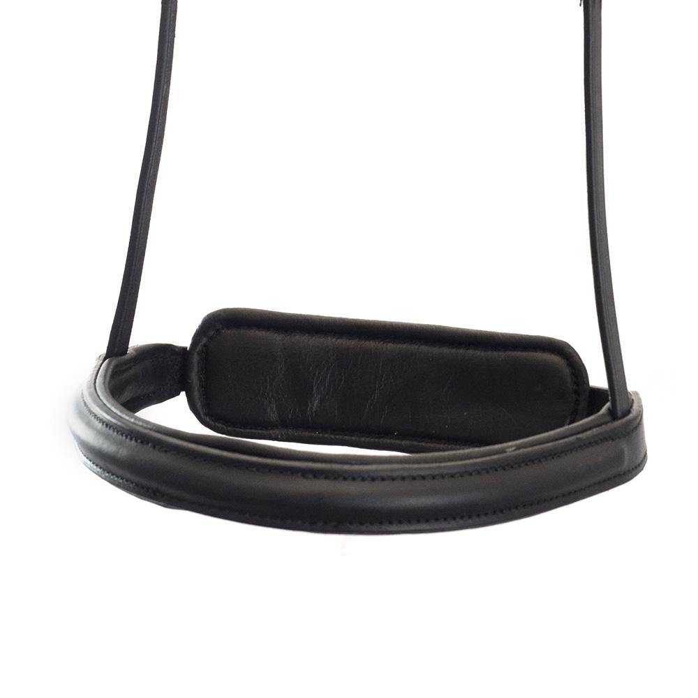 STRAIGHT RAISED PLAIN CONVERTER EVENTER - BLACK SNAFFLE/DOUBLE NOSEBAND - Flexible Fit Equestrian Australia