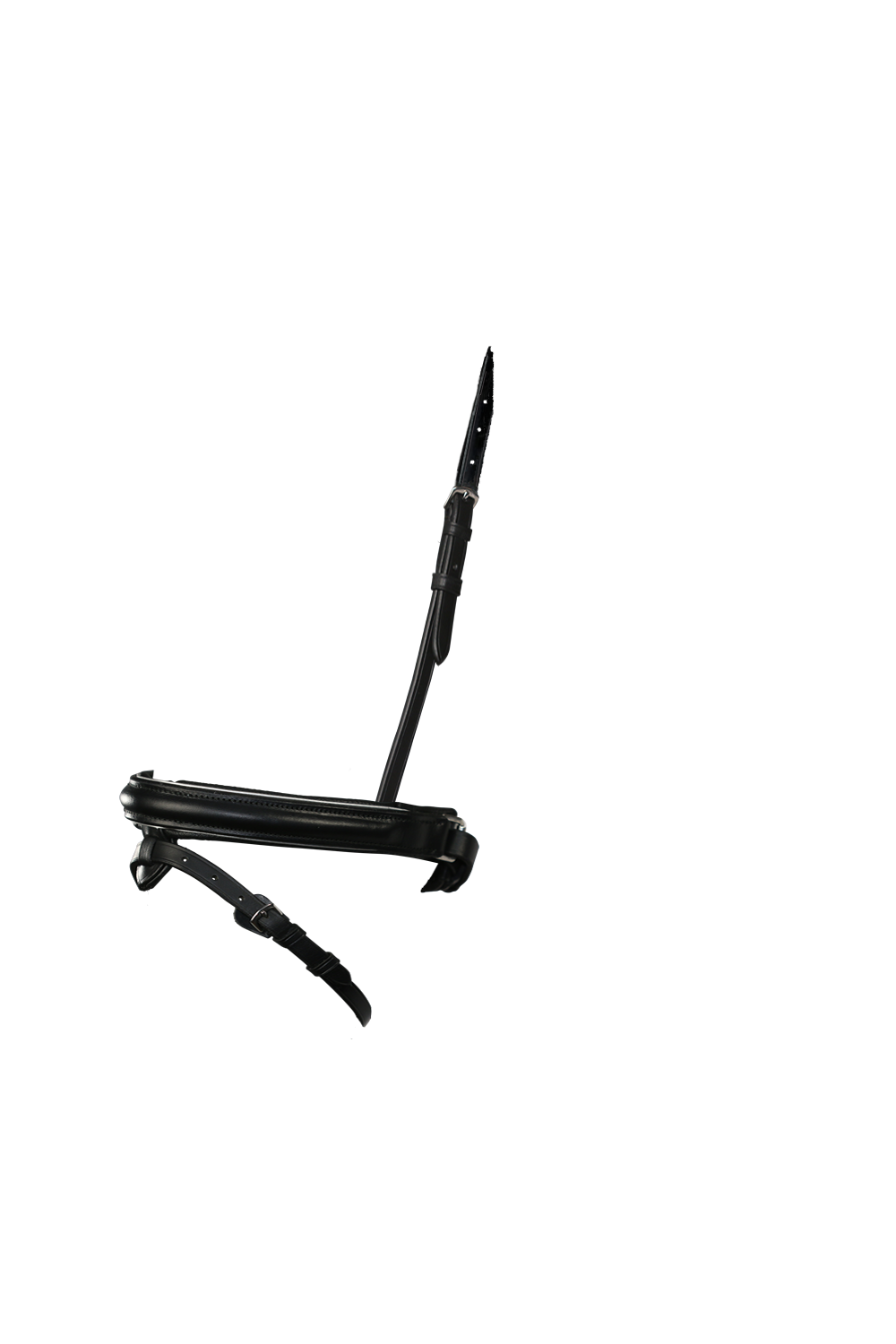 STRAIGHT RAISED SILVER PIPE CONVERTER CRANK - BLACK SNAFFLE/DOUBLE NOSEBAND - Flexible Fit Equestrian Australia