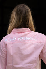 Willow 1/2 Button Ladies Workshirt - Dust Pink