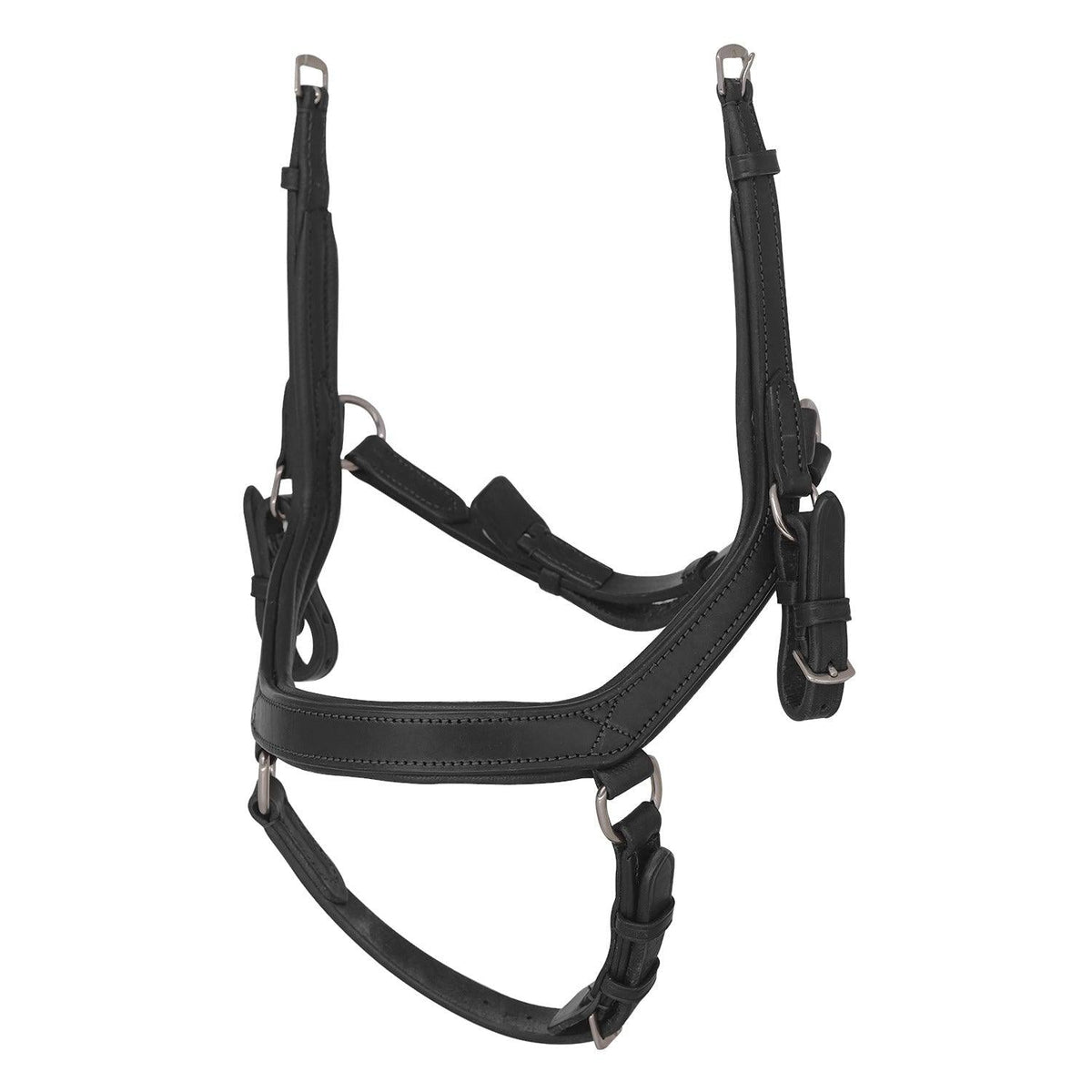2 in 1 Comfort Noseband - Black - Flexible Fit Equestrian Australia