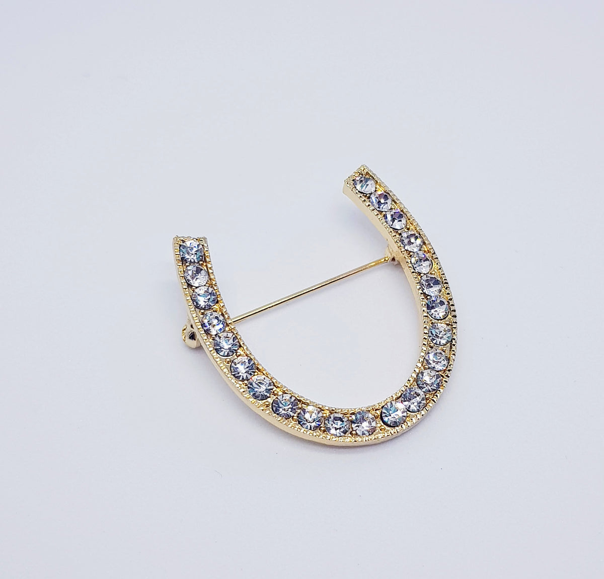Horse Shoe Brooch - Silver or Gold - Free post in Australia