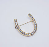 Horse Shoe Brooch - Silver or Gold - Free post in Australia