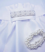 JODIE Pearl hair scrunchie - Natural, Navy, silver or Black