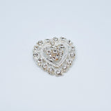 Heart shaped brooch with crystals – Free postage in Australia