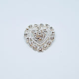 Heart shaped brooch with crystals – Free postage in Australia