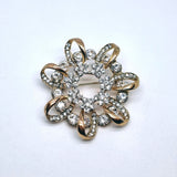 Large gold crystal Brooch – Free postage in Australia