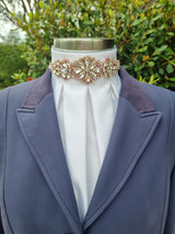ERA Euro Royale - White satin with Rose Gold embellishment and silver piping