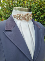 ERA Euro Royale - White satin with Rose Gold embellishment and silver piping