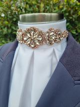 ERA Euro Royale - White satin with Rose Gold embellishment and silver piping