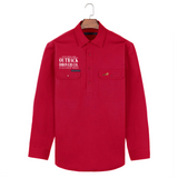 Wreschke 1/2 Button Workshirt - Red