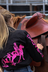 Drover Co. Arena Shirt - Black & Pink