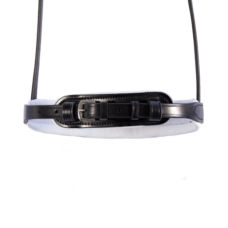 Contour White Padded Eventer - Black Double Bridle Noseband