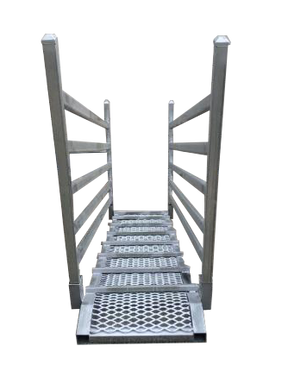 Knock down loading ramp used in farming for sheep