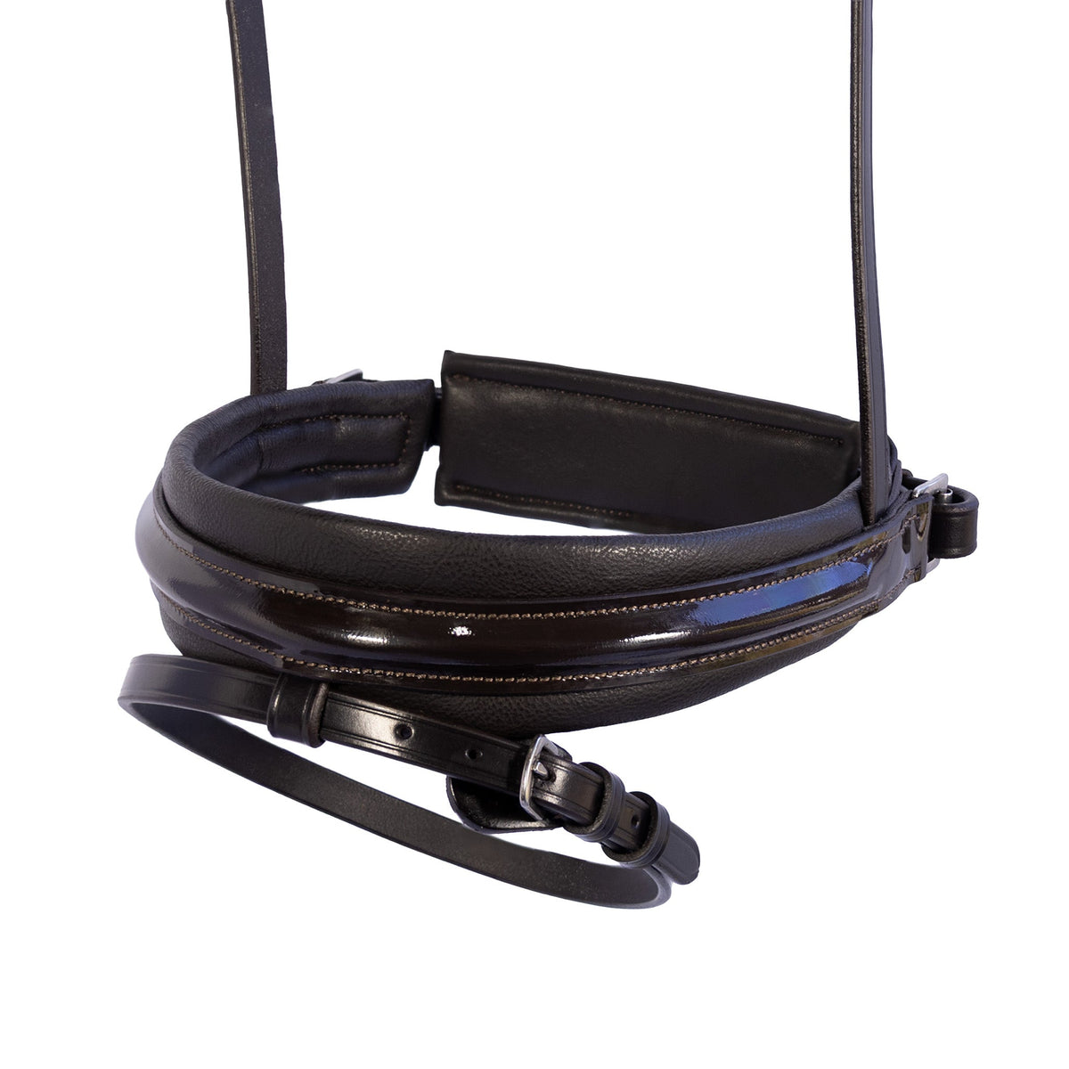 Contour Patent Hanoverian Crank - Havana Noseband