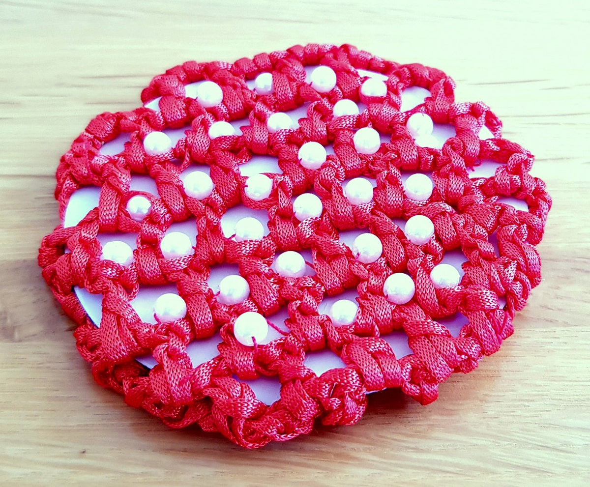 Anka Pearl Hair Net - Black, Pale pink, Red -  Free postage in Australia