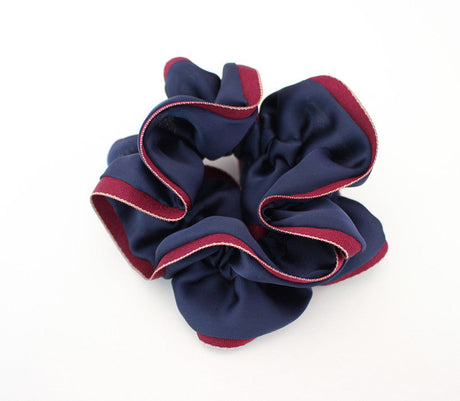 Chloe Hair Scrunchie  - Navy/Burgundy & Burgundy/Navy - Free postage in Australia