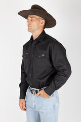 CL Cowboy Pearl Snap Button Up - Black