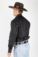 CL Cowboy Pearl Snap Button Up - Black